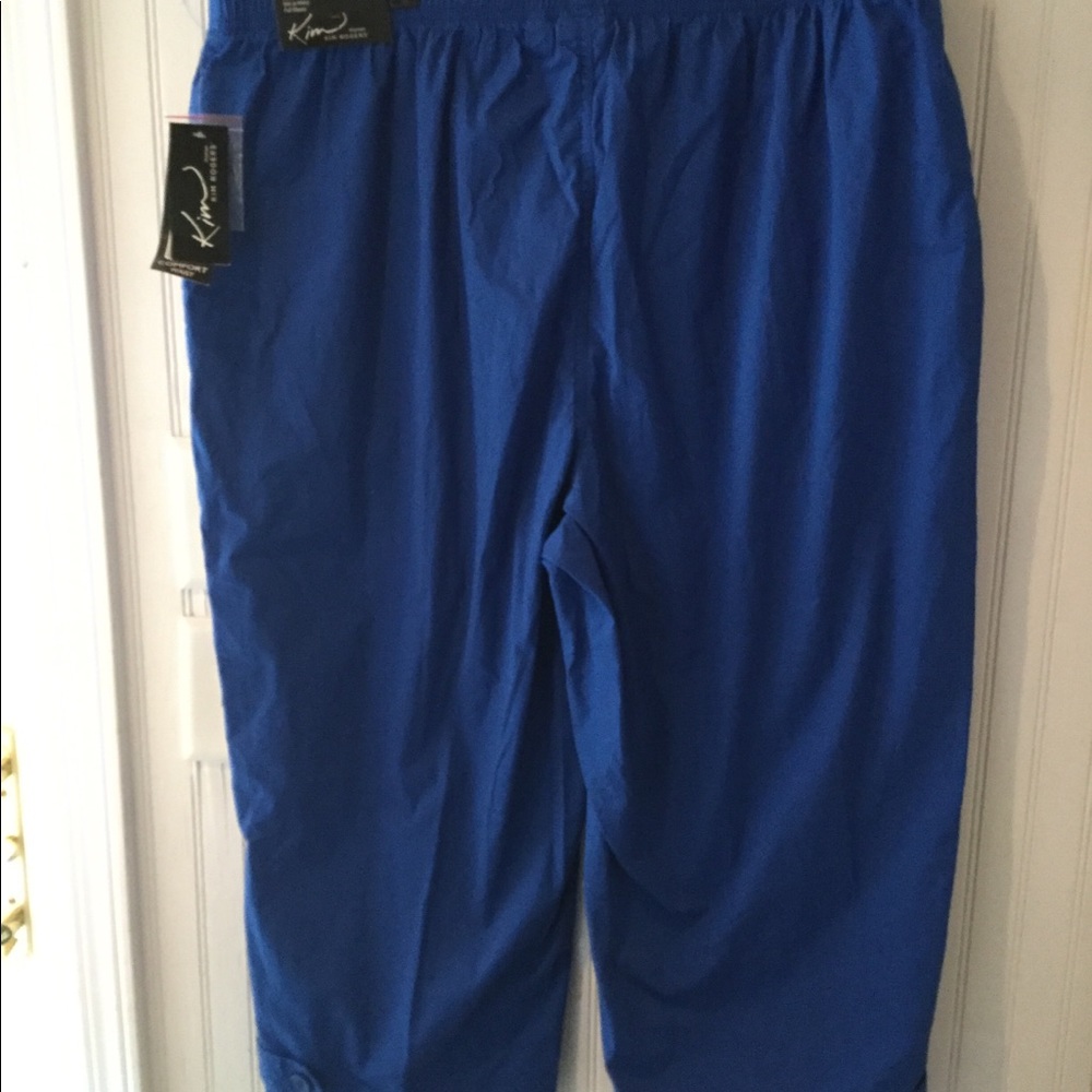Kim Rogers Blue Capri Pants NWT Royal Blue 2X